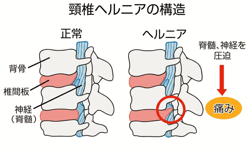 頸椎ヘルニアの首の状態